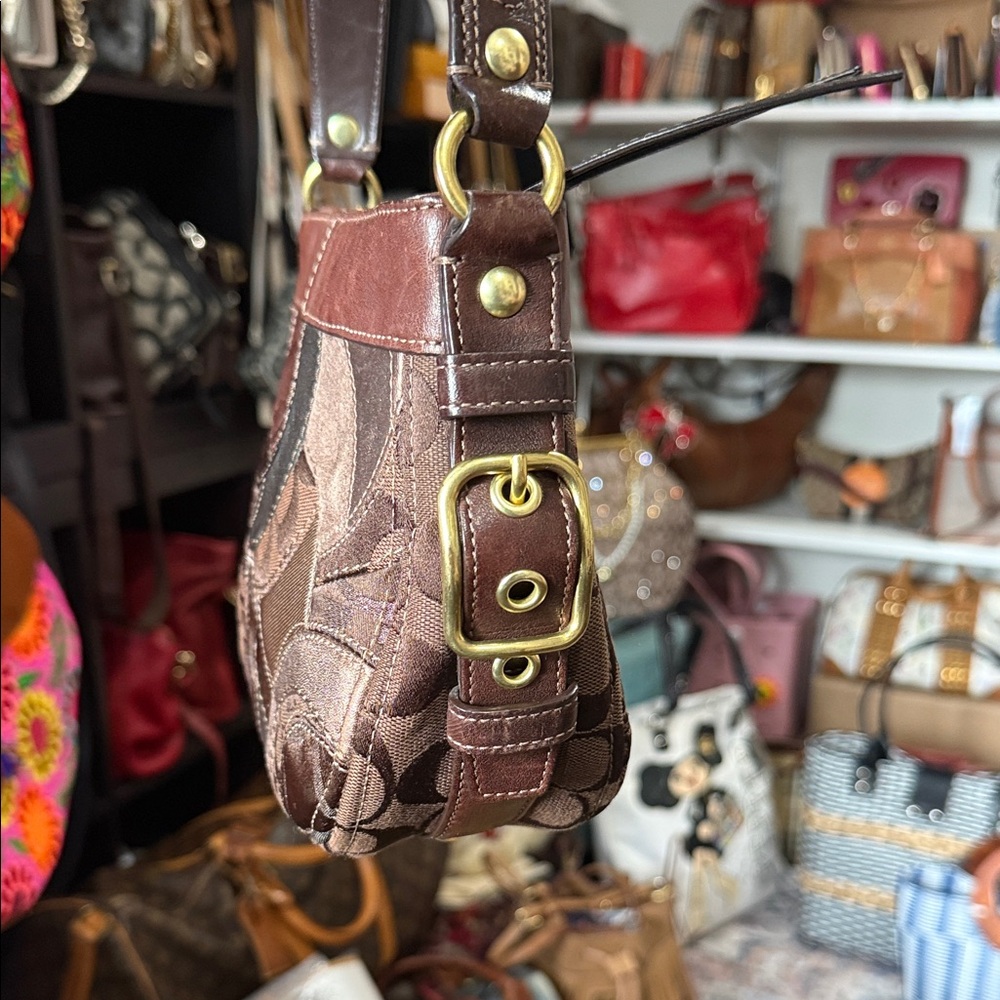 Coach Zoe Mini Multicolor Patchwork Shoulder Bag - image 5